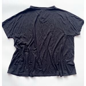 Eileen Fisher Black Loose Fit T-shirt Size Medium